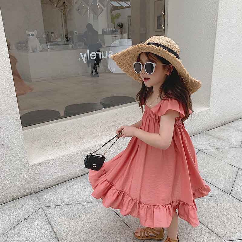 Children's Sleeveless A-line Dress Fashion Girls' Casual Holiday Dress