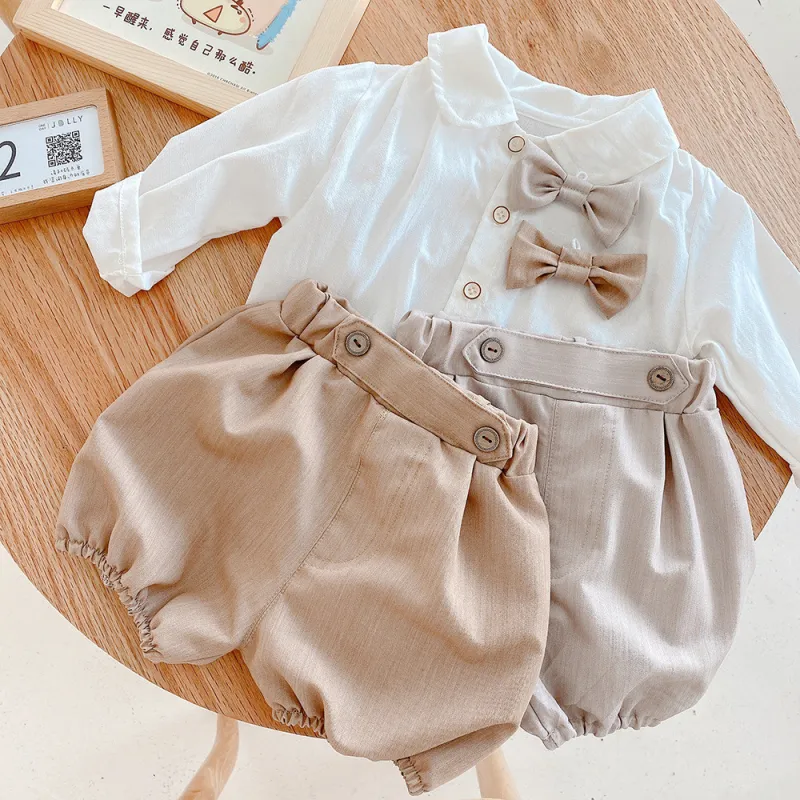 Full sleeves shirts + shorts baby clothes set
