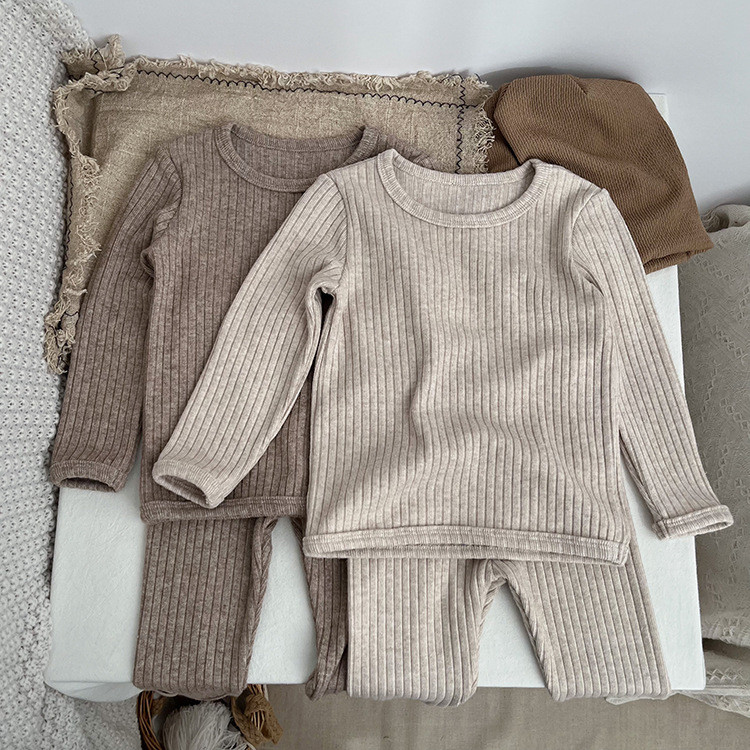 Knitted pajamas kids unisex home base clothing set