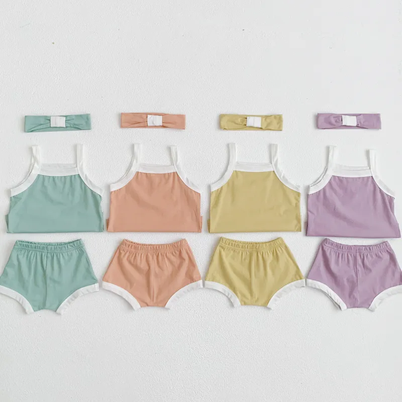 Sleeveless T-shirt And Toddler Boy Soft Cotton Shorts suit