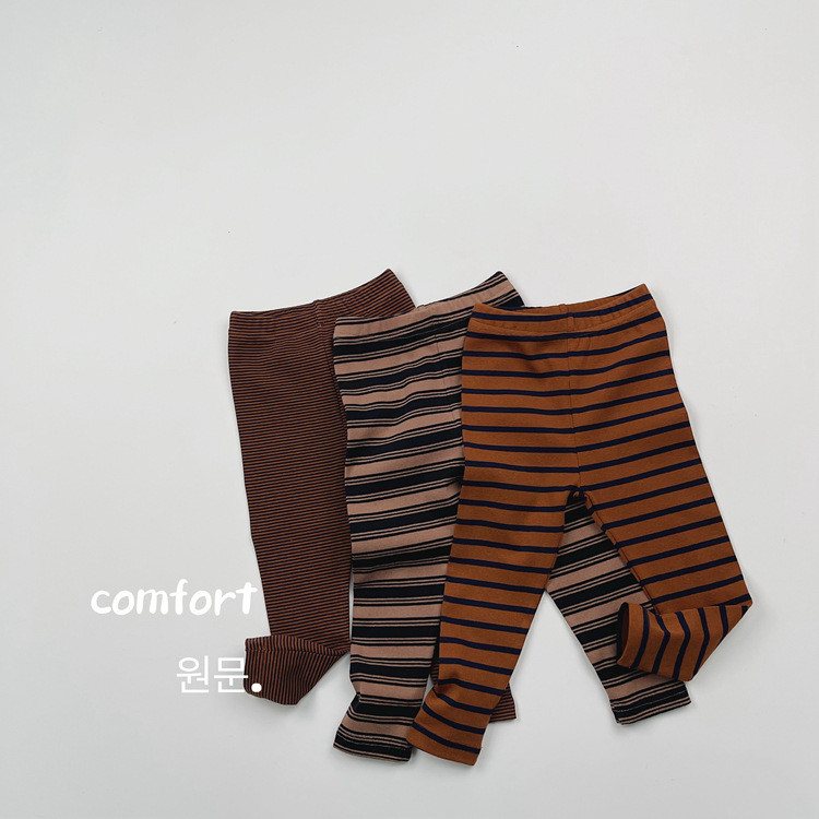 Sriped leggings Large stretch size striped leggings outer wear