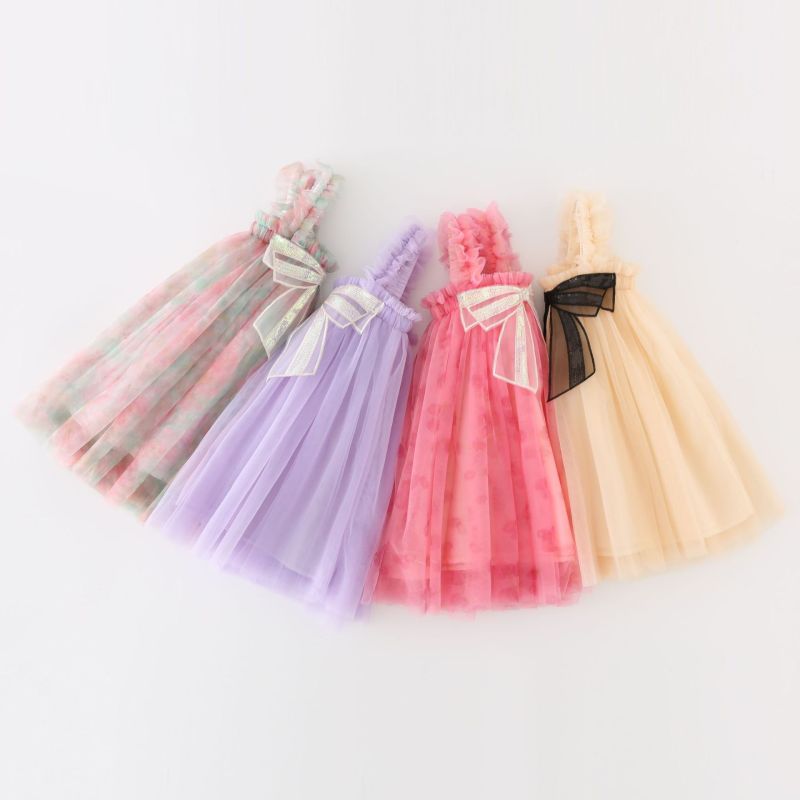 Birthday dress pettiskirt three-dimensional sequin bow fairy dress