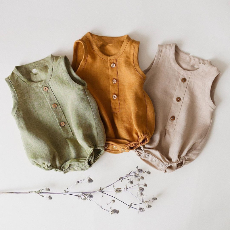 Summer Sleeveless Infant Kids Jumpsuit for Toddler Baby