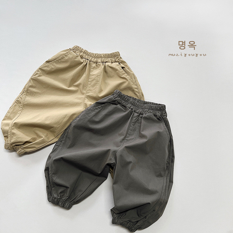 Boys' casual pants children cotton thin outer wear child pants