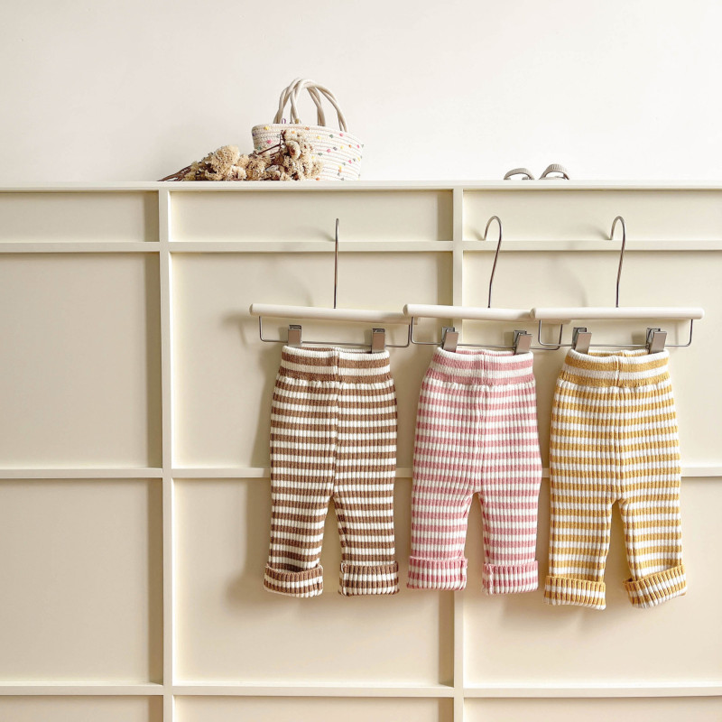 Baby Toddler Pit Strip Elastic Stretch Leggings Stripe Outing Pants