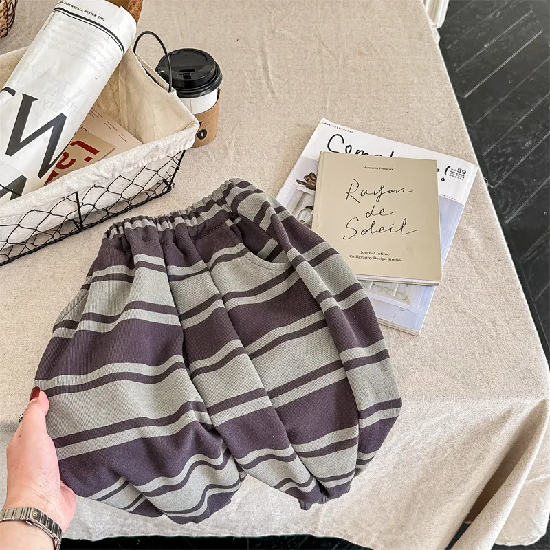 Spring clothing new Hem pants boys and girls casual pants