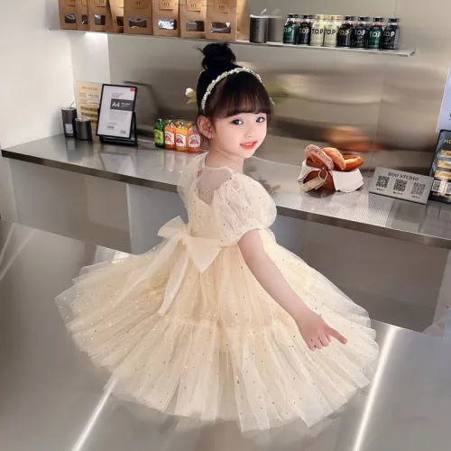 Mesh dress new fashionable princess dress children's fashion