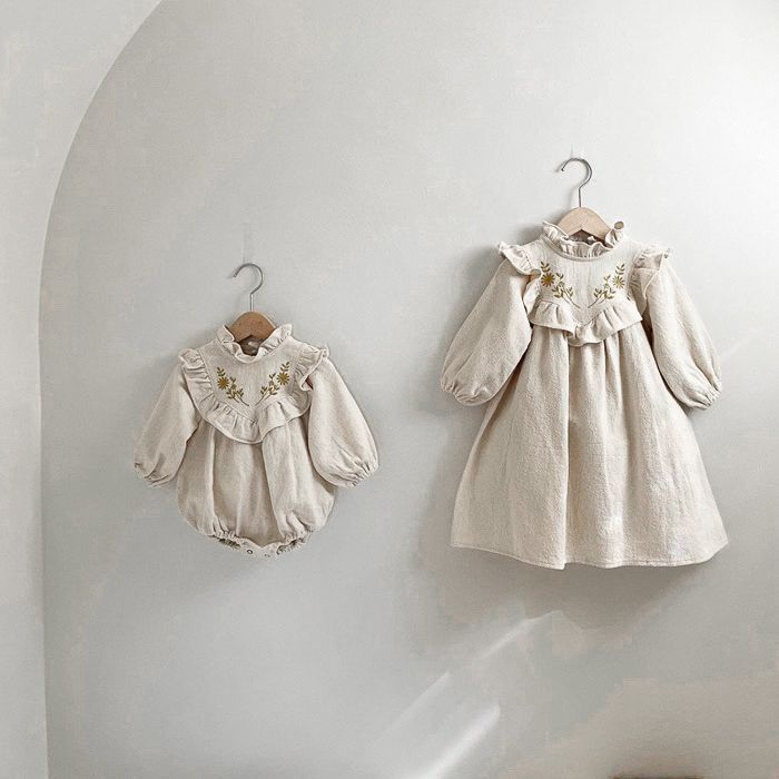 Embroidered Girl Dress Baby Wearing Long Skirt Skirt Outside