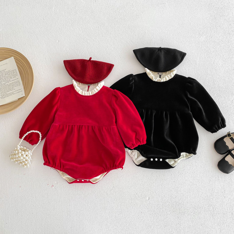 Girl baby wrap fart clothes newborn crawling clothes romper