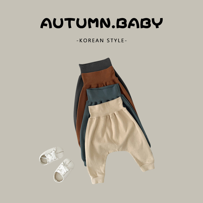 Baby big PP pants infant high-waisted belly pants with elastic