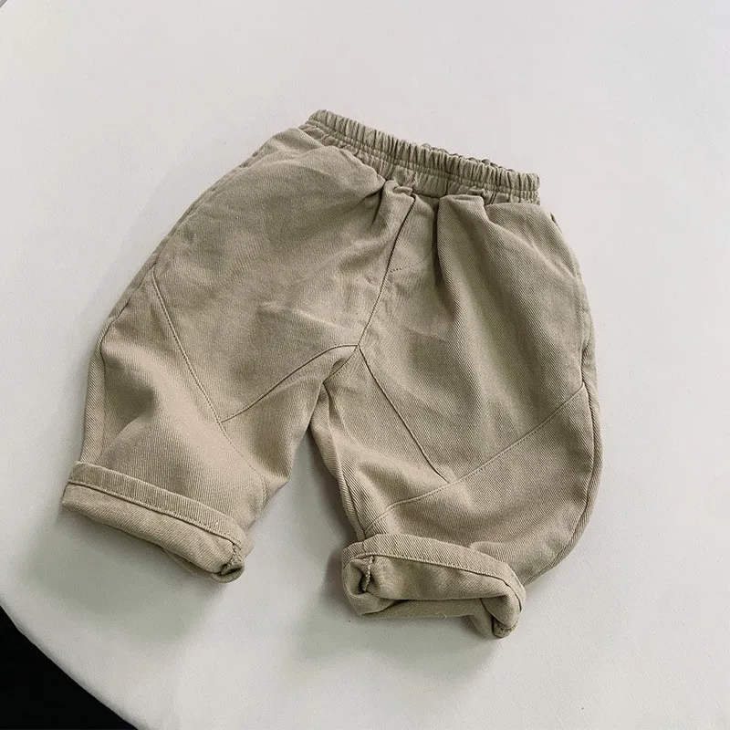 Cotton casual wide-leg pants children's outer wear trousers