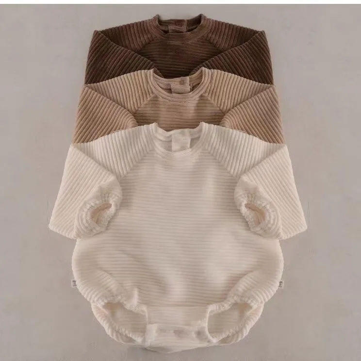 Baby fashion crewneck long sleeve rompers