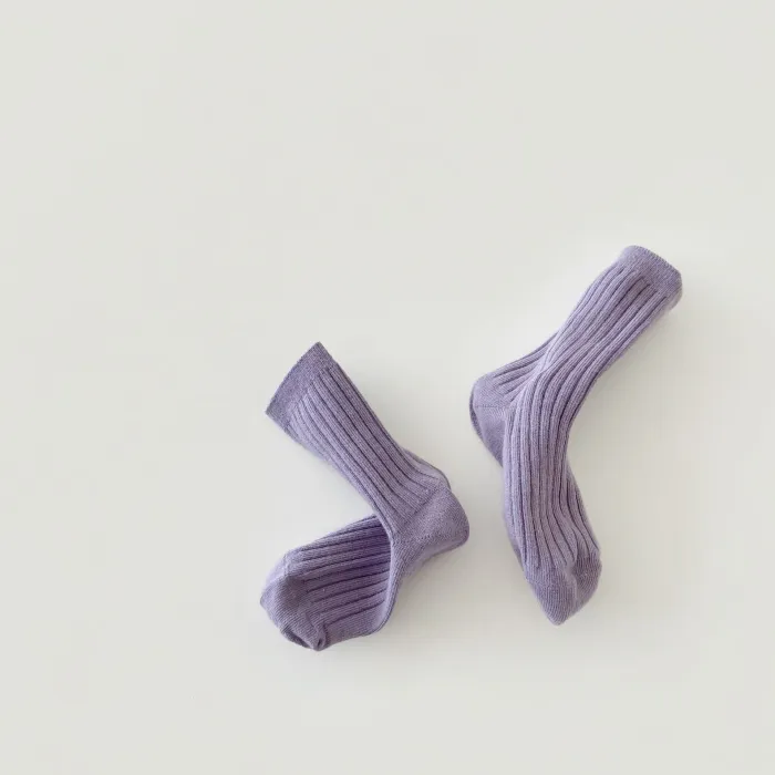 Children's socks combed cotton socks retro baby tube socks