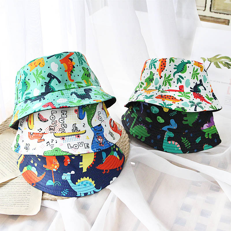 Baby dinosaur paradise bucket sun hat printed hat
