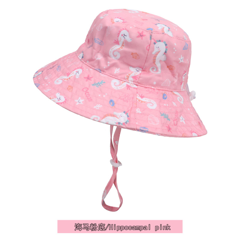 Children's sun protection hat sun hat baby breathable beach fisherman hat