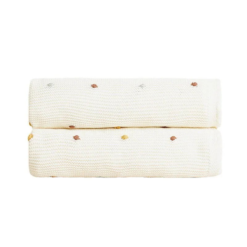 100*70cm Baby Blanket Knitted Sofa Throw Swaddle Wrap Crib Stroller Blanket