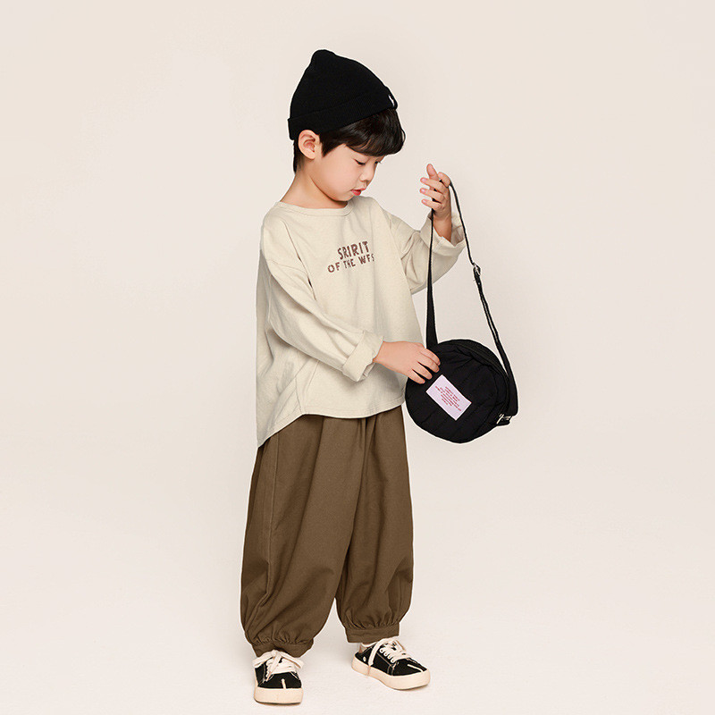 Children's clothing retro long-sleeved bottoming shirt top