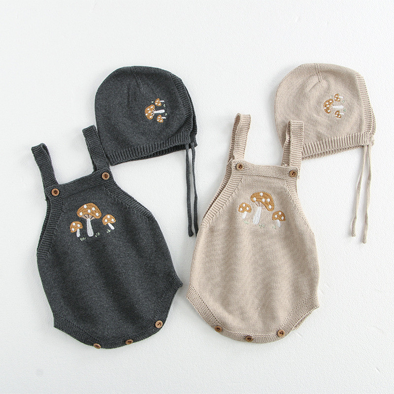 Baby long-sleeved sweater strap butt wrap clothes jumpsuit newborn sweater