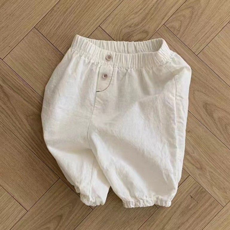 Two-button nine-point pants breathable solid color home wear 2pcs set