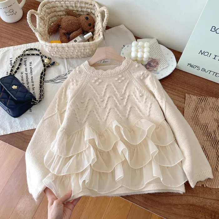 Girls' sweater winter style Christmas children's clothing girl sweater