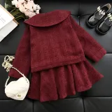 Baby girl clothing set quilted short skirt two-piece baby suit
