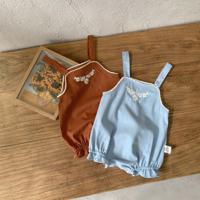 Baby romper thin vest sleeveless breathable cotton bodysuit