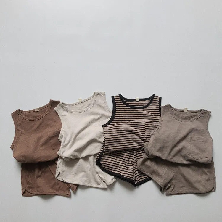 Thin slub cotton children's boys hot pants short