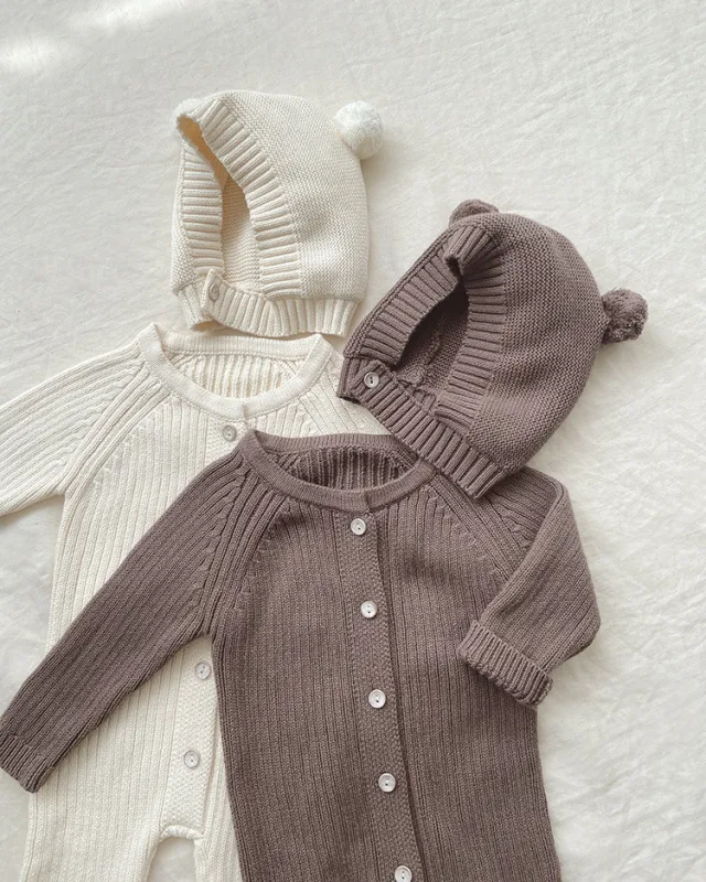 Knitted Jumpsuits Autumn Winter Warm Sweater Bodysuits