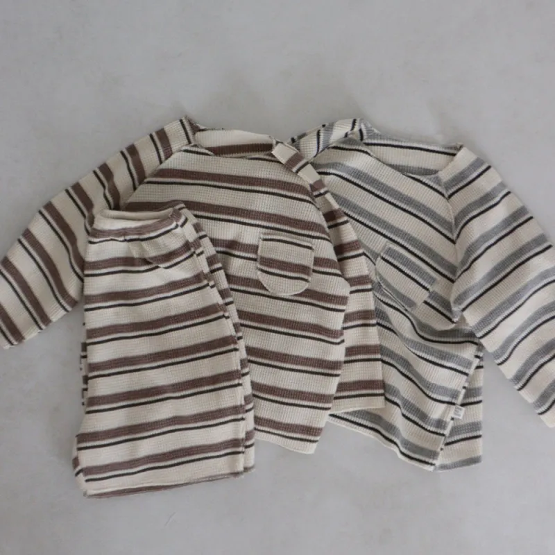 Kid Baby stripe t-shirt +shorts Set children Cotton 2pcs clothing suits