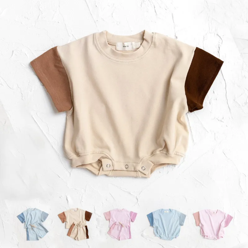 Baby romper baby triangle rompers short-sleeved