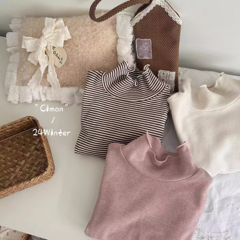 striped long sleeve Baby girl's soft shirt top