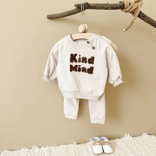 Spring two-piece suit letter print sweatshirt trousers sportswear suit