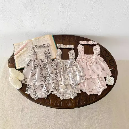Floral suit girl sleeveless skirt and top + Shorts + Hair band 3 Set