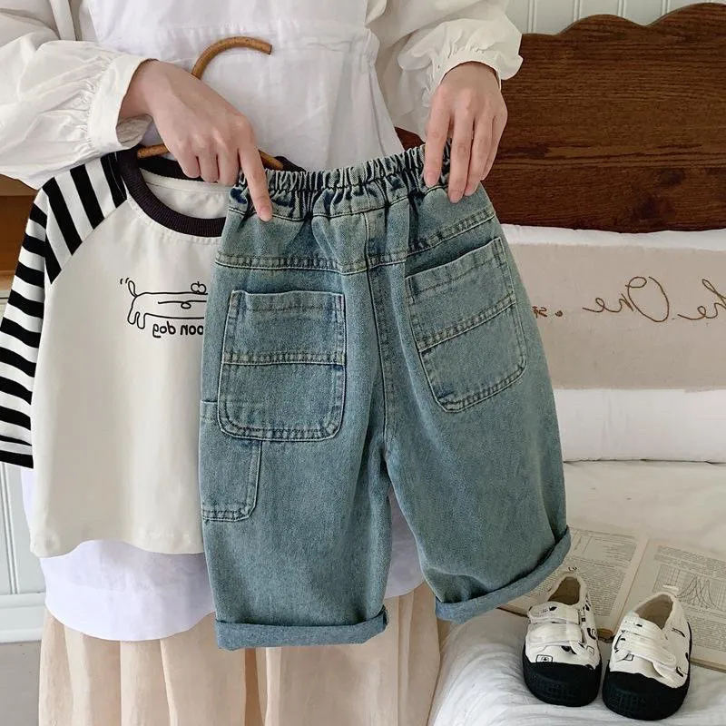Children's jeans pants loose children's trousers fried street pants