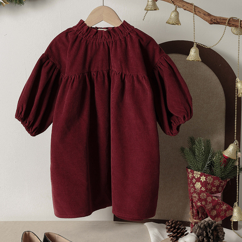 Corduroy Dresses Baby Girl Children's Elastic Princess Dress