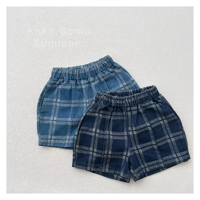 Denim shorts summer new children's retro casual hot pants