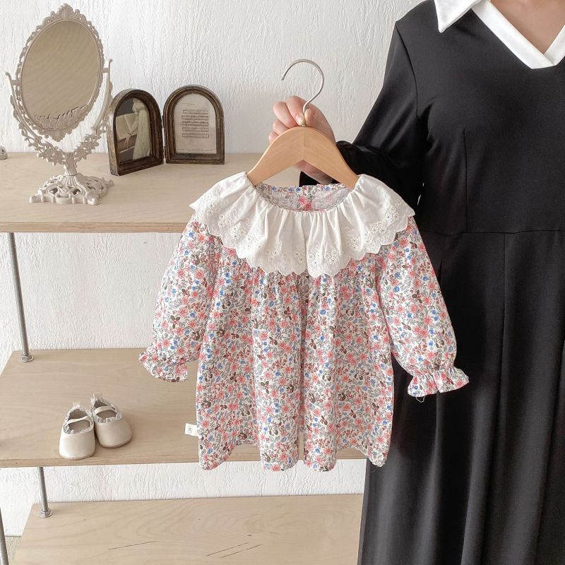 Girls dress children's clothing baby girl cute floral princess dress