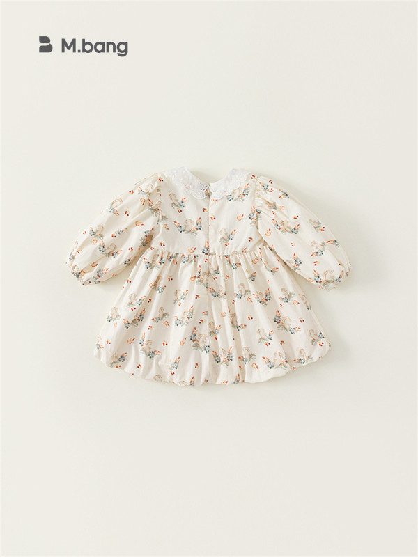 Children's clothing Children's lapel pastoral girl's dress