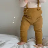 Infant Kids Overalls Skinny Pants Newborn Ribbed Leggings