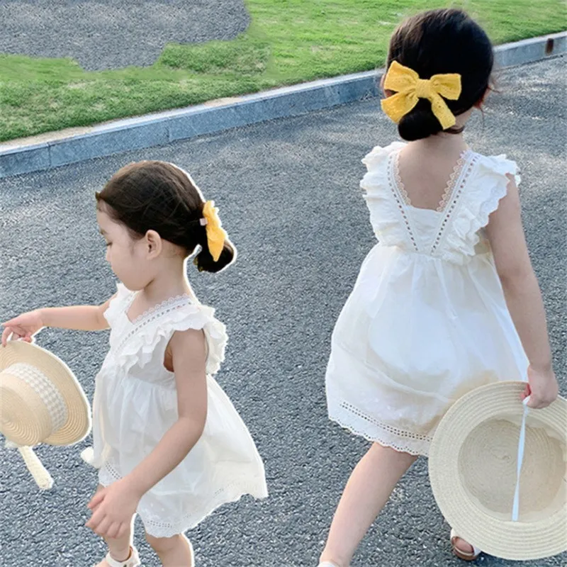 Girls' suspender vest dress summer children dress gauze skirt