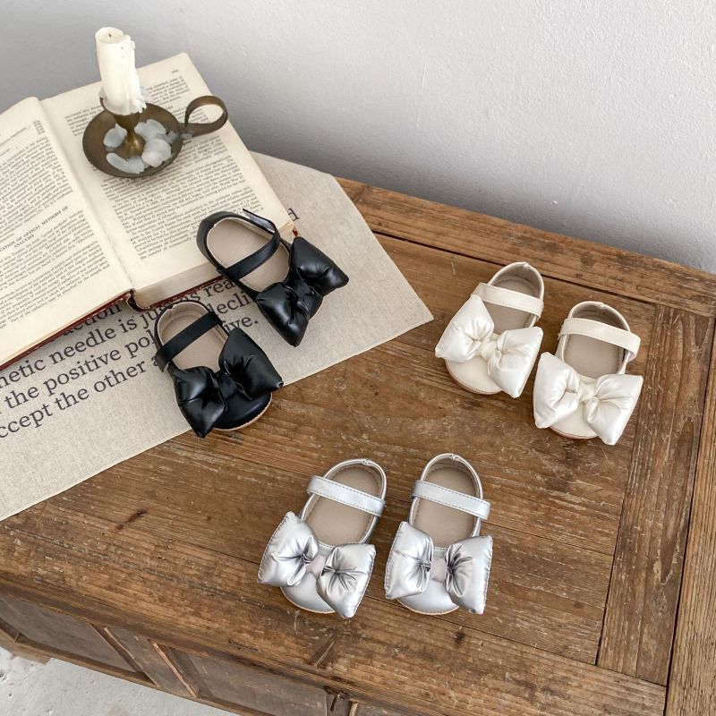 Baby's shoes big bowknot all-match baby shoes soft bottom toddler shoes