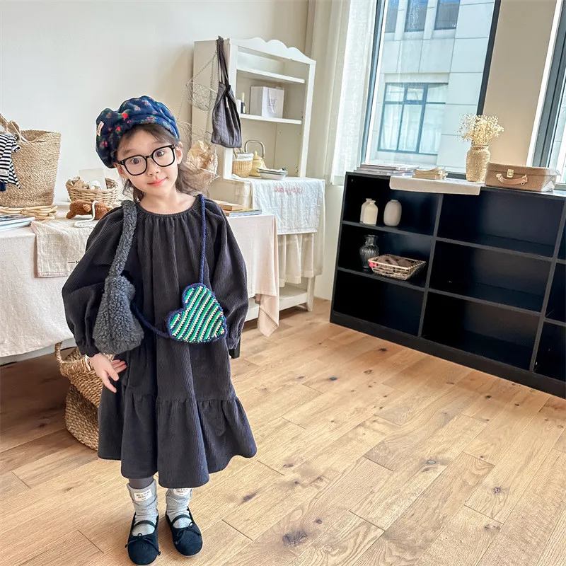 Baby dresses girls corduroy long-sleeved baby girl princess dress
