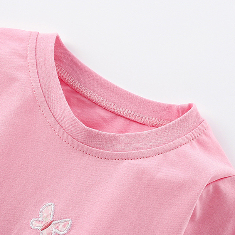 Girls round-neck shirt  children T-shirt cute long sleeve bottoming top