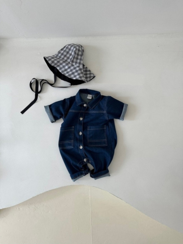 Denim jumpsuit baby Autumn outwear casual long sleeve romper
