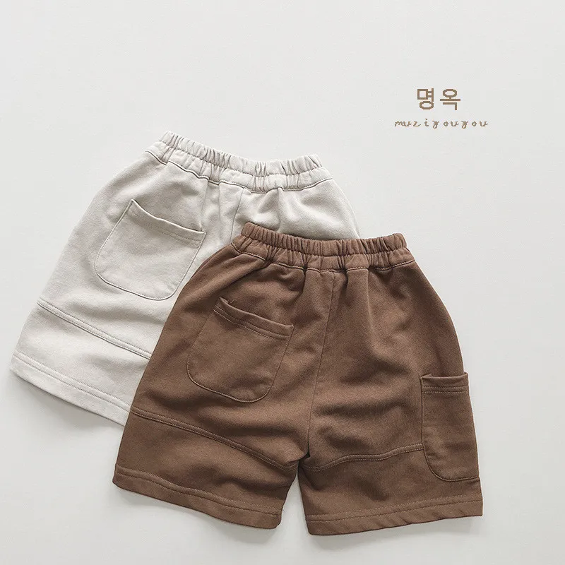 Boy Solid Color Shorts Cotton Baby Short Kids Shorts
