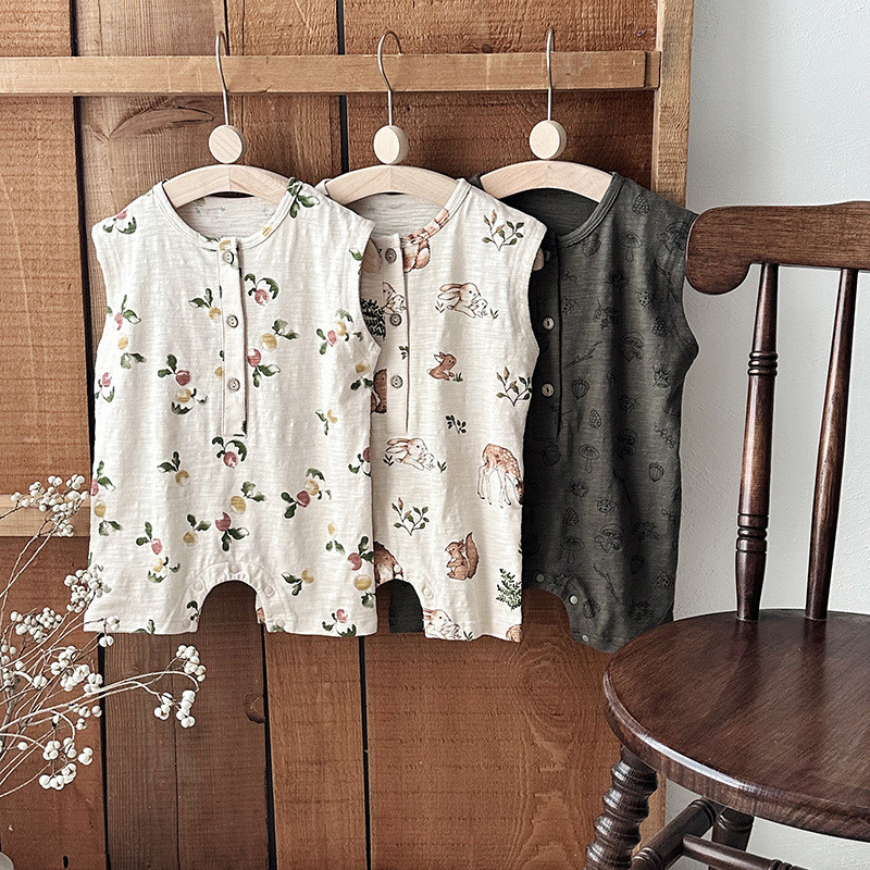 Infant rompers cotton cute fruit printed romper