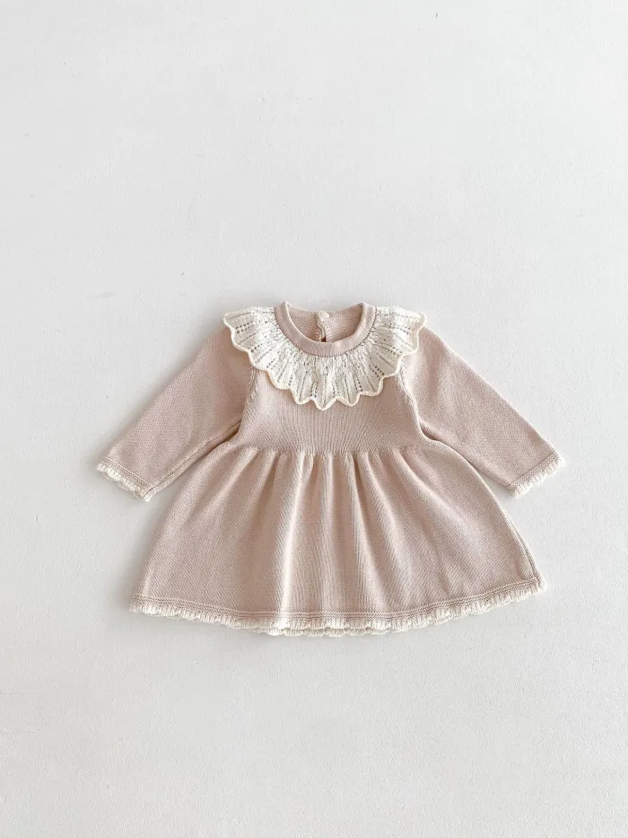Clothes for babies baby dress knitted sweater Princess outing wear