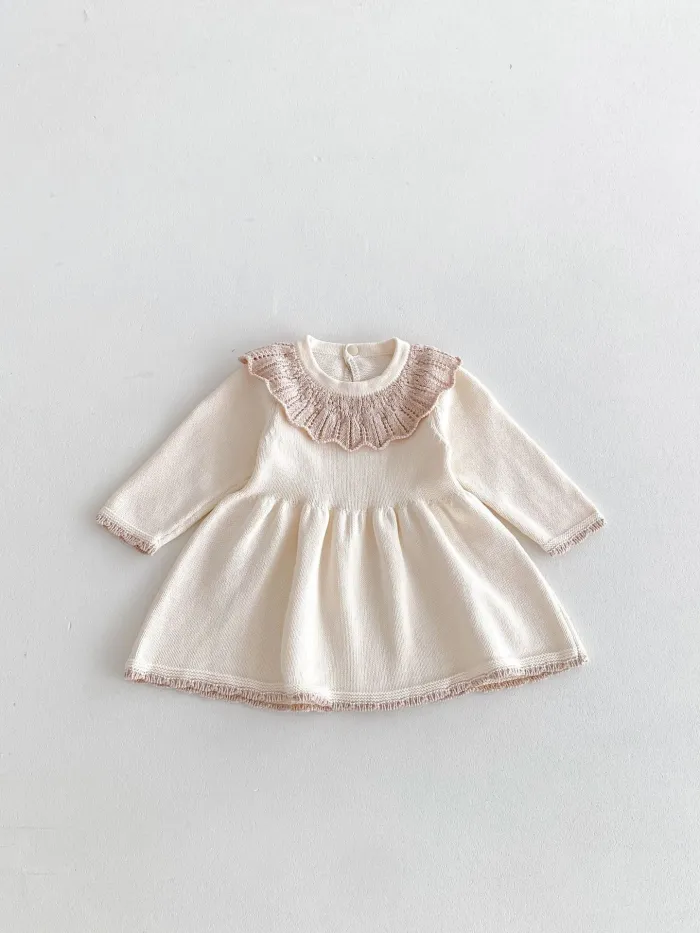 Clothes for babies baby dress knitted sweater Princess outing wear