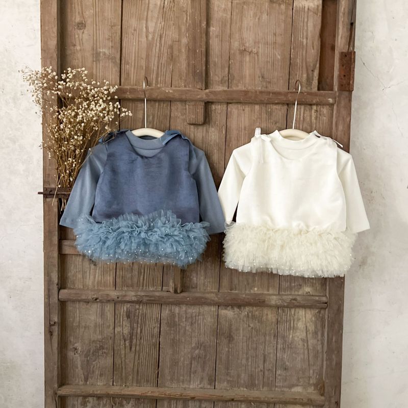 Infant girl baby cotton Princess tulle skirt dress suit