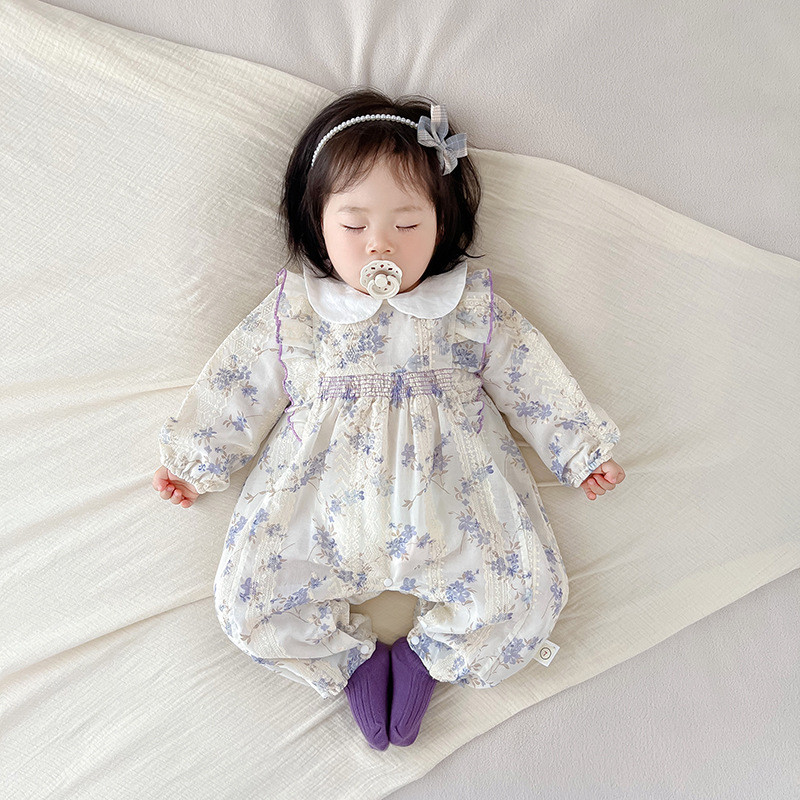 Baby girl jumpsuit outwear double layer autumn romper